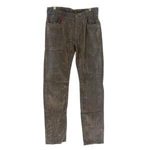 Robert Graham Men's Casual Pants STROUD SLIM JIM Khaki Velour Flocked 32